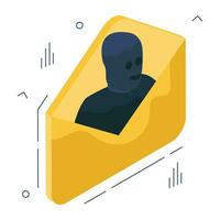 Creative design icon of mail hacker vector