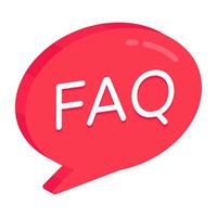 Trendy design icon of frequently ask question vector