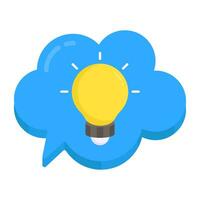 Trendy design icon of cloud idea vector