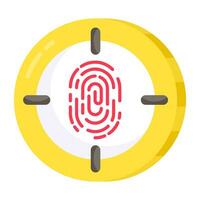 Trendy design icon of fingerprint scan vector