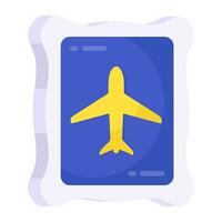 A unique design icon of air ticket vector