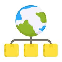 A perfect design icon of global delivery vector