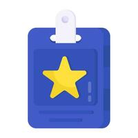 A flat design icon of id card vector