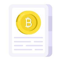 Creative design icon of bitcoin file vector