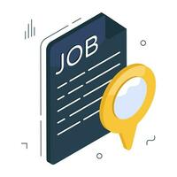 A unique design icon of job location vector