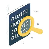 A premium design of search binary data vector