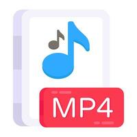 Modern design icon of mp4 file vector