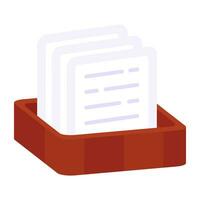 creativo diseño icono de documento cajón vector