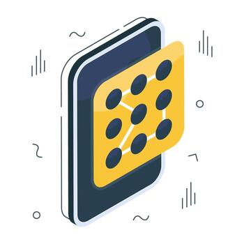 Modern design icon of mobile pattern lock vector