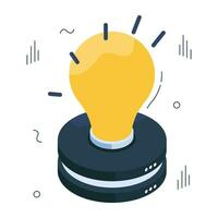 An isometric icon design of server idea vector