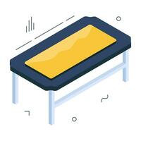 A unique design icon of rectangular table vector