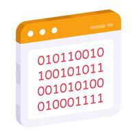 An icon design of binary code vector