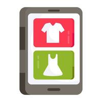 Modern design icon of mobile shopping vector