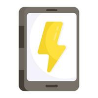An icon design of mobile charging vector