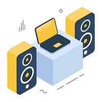 Modern design icon of sound speakers vector