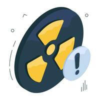 Trendy vector design of radioactive sign