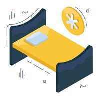 An icon design icon of hospital bed vector