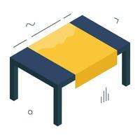 A unique design icon of rectangular table vector