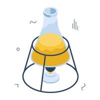 A premium design icon of chemical flask vector