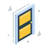 Conceptual isometric design icon of door vector