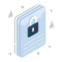 An icon design of secure file vector