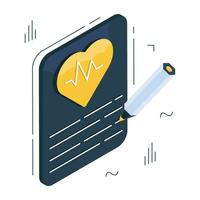 Trendy vector design of heart report