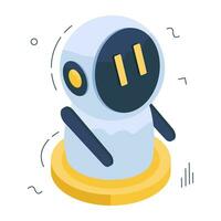 A colored design icon of robot vector