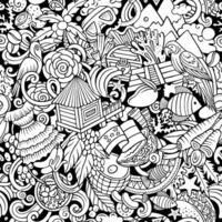 Cartoon doodles Honduras seamless pattern vector