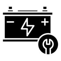 batería Servicio icono línea vector ilustración