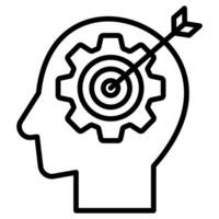 Critical Thinking Goals icon line vector illustration