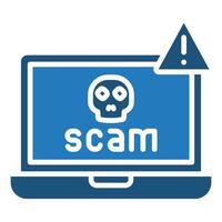 Online Scam  icon line vector illustration