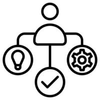 Competence Framework icon line vector illustration