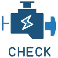 Engine Check icon line vector illustration