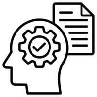 Data Interpretation icon line vector illustration