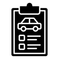 coche inspección icono línea vector ilustración