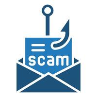 Phishing Scam icon line vector illustration