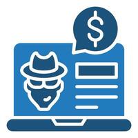 Cyber Fraud icon line vector illustration