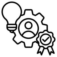 Competence Recognition icon line vector illustration