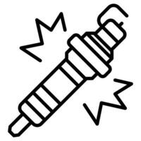 Spark Plug Replacement icon line vector illustration