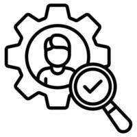 Competence Assessment icon line vector illustration