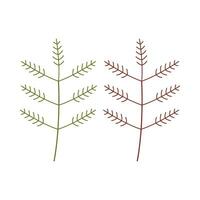 Branch flat illustration on isolated background vector