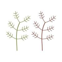 Branch flat illustration on isolated background vector