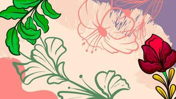 Design banner frame background with beautiful. background for design. Colorful background with tropical plants. Place for your text. vector