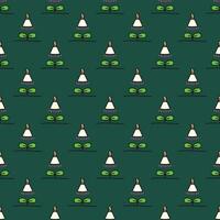 Phyto Bulb with Sprout vector colored seamless pattern