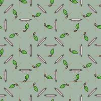 Sprout and Phytolamp vector Grow Light colored seamless pattern