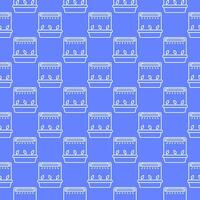 Plants and Grow Light vector Phytolamp thin line seamless pattern