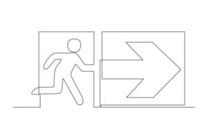 One continuous line drawing of Shopping center or mall information concept. Doodle vector illustration in simple linear style.