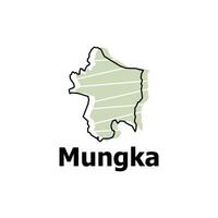 Mungka map. vector map of Indonesia Country colorful design, suitable for your company