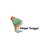 Mapat Tunggul map. vector map of Indonesia Country colorful design, suitable for your company