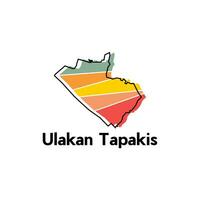 Ulakan Tapakis map. vector map of Indonesia Country colorful design, suitable for your company